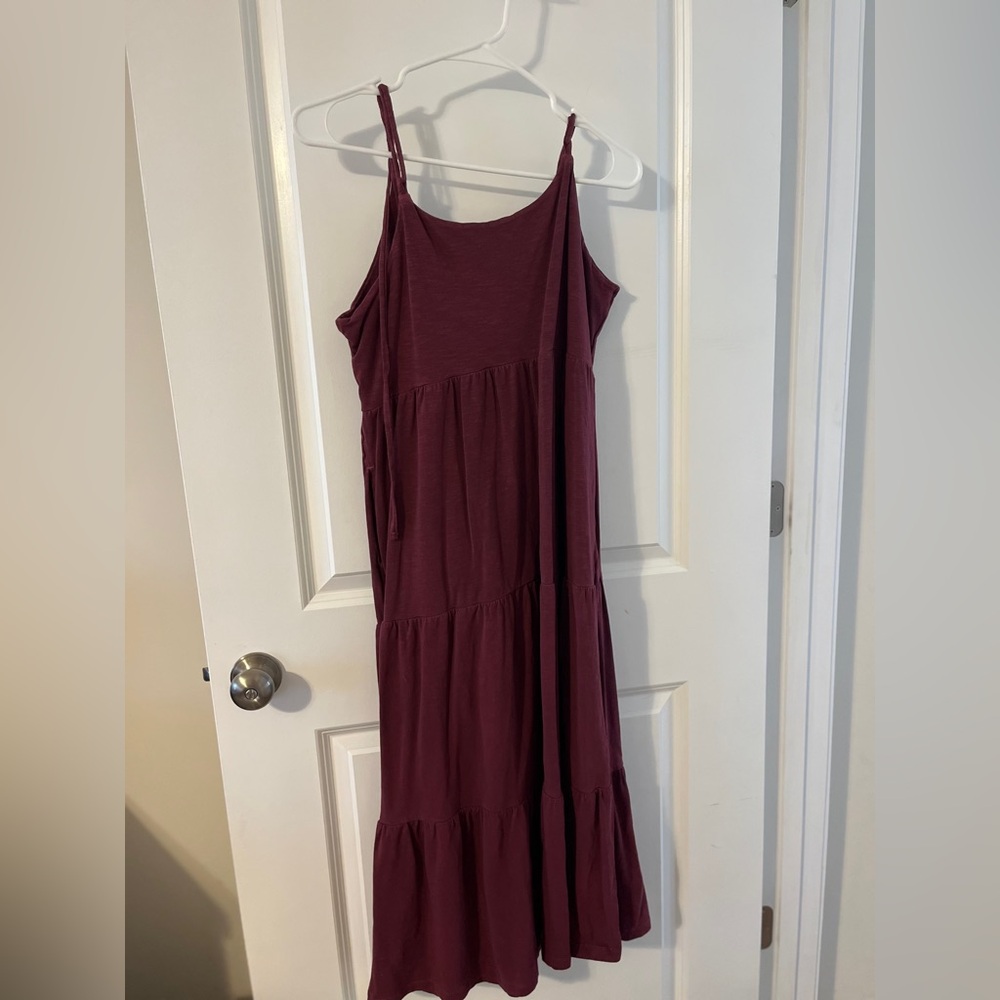 Old Navy Purple Maxi Sundress with Spaghetti Straps